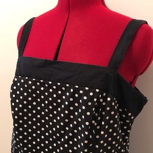 VINTAGE Jessica black and white polkadot dress